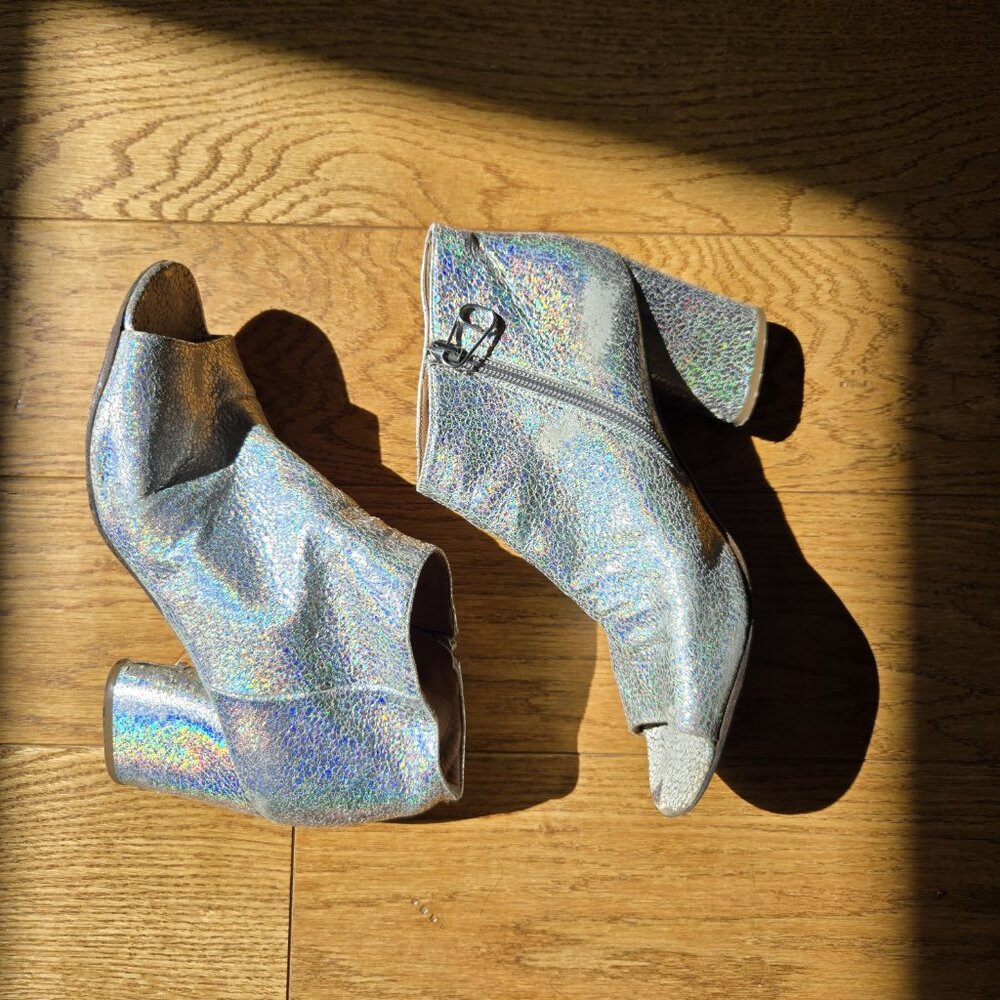 Maison Margiela AUTH holographic ankle boots IT 40 cosplay costume festivalwear